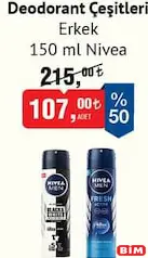 NİVEA DEODORANT ÇEŞİTLERİ ERKEK 150 ML fiyat ve kampanya bilgisi